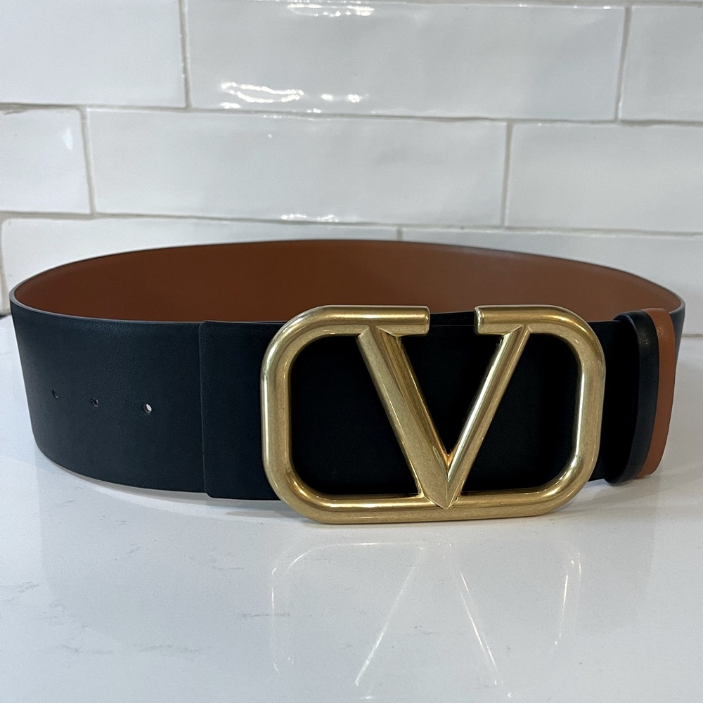 Valentino VLOGO Belt Reversible Black/Brown
